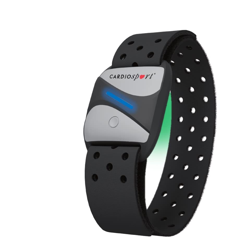 Cardiosport Heart Rate Monitor Armband, Bluetooth ANT+ for running, cycling, gym. Compatible with Strava Zwift Peloton Garmin Wahoo App
