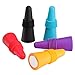 TOPODO, Silicone Reusable Wine Beverage Bottle Stoppers (Set of 10), Red, Blue, Orange,Purple,Black