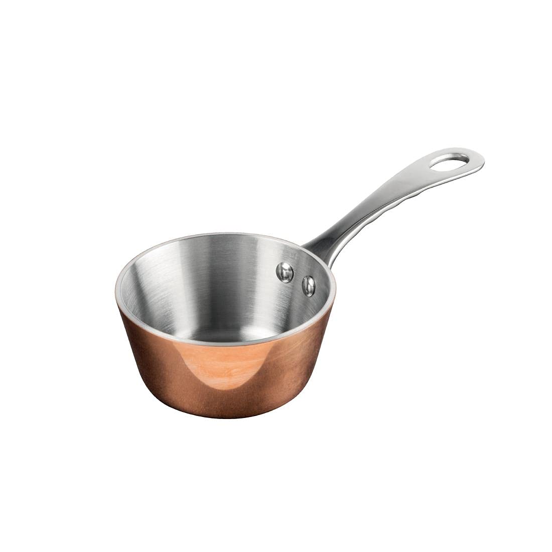 Vogue Mini Copper Tri Wall Sauté Pan 8cm - Small Cooking Frying Pot for Egg, Melting Butter, Sauces GG761