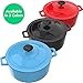 Vremi Enameled Cast Iron Dutch Oven Pot with Lid - 6 Quart Capacity for Preparing Low and Slow Cooking Meals - Electric Gas Stove Top Oven Compatible Cookware - Deep Large Dutch Pot - Blue