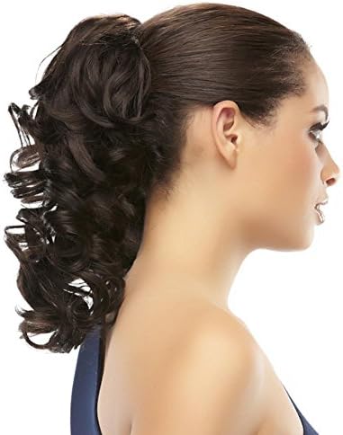 Crush Ponytail Long Curly Women's Reversible Claw Clip In Attachment EasiHair Hairpieces - 24BT18