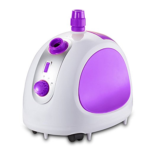 PowCube Garment Steamer with Standing Hanger 1L Water Tank 2 Level Steam Adjustment, Purple&White