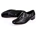 BeiBestCoat Men's Classic Lace-up Leather Dance Shoes Modern, Black, Size 10.5