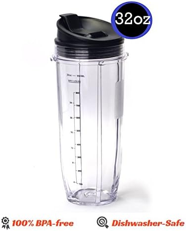 32OZ Large Multi-Serve Cup with Sip And Seal Lid replacement part for Nutri NutriNinja Auto iQ
