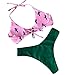 Mlide Women’s Sexy Two Piece Bikini Suits Push-Up V-Neck Halter Swimsuit Floral Print Thong Swimsuits Pinkthumb 4