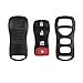 Keyless2Go New Replacement Shell Case and 4 Button Pad for Remote Key Fob with FCC KBRASTU15 - Shell ONLY (2 Pack)