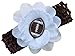 Funny Girl Designs Baby Embroidered Felt Football Flower Headband (Brown)
