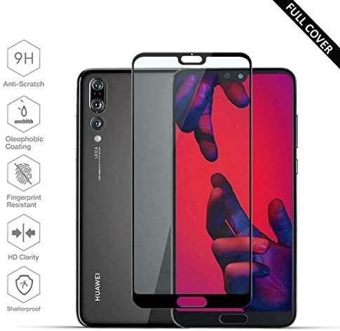 Amazemarket 2.5D Screen Protector Tempered Glass for HUAWEI Smartphones, Huawei P20 Mate10 Pro etc. [Full Coverage] [9H Hardness] [Anti-Scratch] [Shatterproof] [Case Friendly] (for Huawei P20, Black)