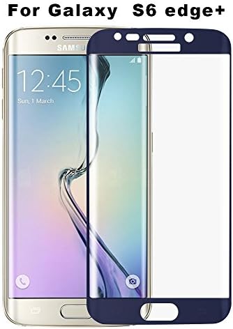 [Touching]Curved Samsung Galaxy S6 Edge+ (S6 Edge Plus not for normal S6 EDGE)) Tempered glass Screen Protector, Premium Fully Original Curved Screen Guard For Galaxy S6 EDGE Plus[Blue]