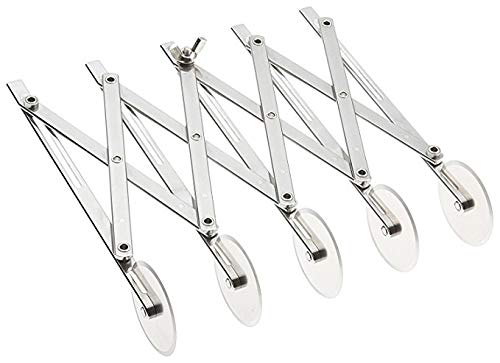 Wheel Pastry Cutter Stainless Steel Cookie Dough Cutter Kitchen Baking Tools for brownies cookies pizza (5 Rounds) - Thumbnail 6