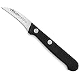 ARCOS Curved Paring Knife 2 Inch Stainless Steel. Kitchen Knife for Peeling Fruits and Vegetables. Ergonomic Polyoxymethylene Handle and 60 mm Blade. Series Universal. Color Black.