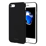 iPhone 7 Case, Coocolor Smoothly [Ultra-Thin]& [Anti-stain] Shockproof Full Body Protective Scratch Resistant iPhone7 Cover(Silky Black)