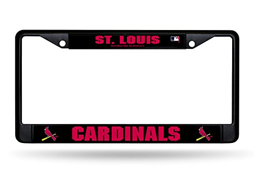 Rico Industries RIC-FBC6101 St. Louis Cardinals MLB Black, Metal Lincense Plate Frame