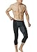TSLA Men's 3/4 Compression Pants, Running Workout Tights, Cool Dry Capri Athletic Leggings, Yoga Gym Base Layer, Vent Capris Black & Charcoal, Large