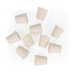 StonyLab Solid Rubber Stoppers, 10-Pack 4# White