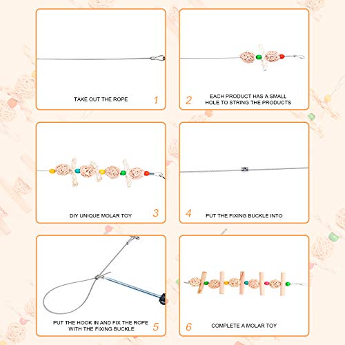 Roundler DIY Rabbit Hamster Chew Toys, Pet Snacks Molar Toys, Make a Unique Chew Toy for Small Animals, Suitable for Rabbits, Chinchillas, Guinea Pigs, Hamsters, Chewing/Playing (Style-3)