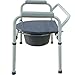 Medokare Bedside Commode Chair - Heavy-Duty Steel Commode Seat, Bedside Potty Chair for Adults, Medical Handicap Toilet Seat with Handles and Bucket