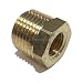EDGE INDUSTRIAL Brass REDUCING HEX Bushing 1/2" Male NPT X 1/4" Female NPT Fuel / AIR/ Water / Oil/ Gas WOG (Qty 01)
