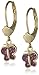 Molly Glitz Girls' 14K Gold-Plated Crystal Butterfly Earrings
