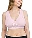 Kindred Bravely 2PACK French Terry Racerback Nursing Sleep Bra for Maternity / Breastfeeding (Large, 2 Pack, Black/Pink)