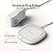 Caseology Padwell Qi-Certified Fast Wireless Charger - 10W for Android / 7.5W for iPhone - White