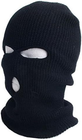 3 Hole Knitted Face Mask Balaclava Hat Ski Army Stocking Winter Cap Beanie Hood