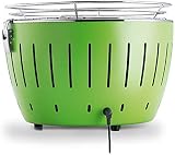 LotusGrill Small Compact Smokeless Charcoal Grill USB Power Tangerine Orange view 2
