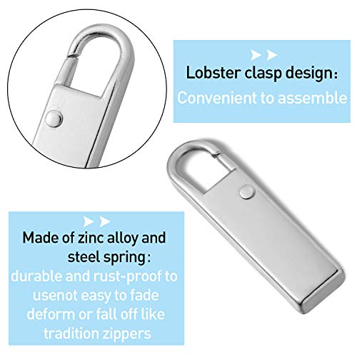 12-Pieces-Zipper-Pull-Tab-Replacement-Zipper-Repair-Luggage-Zipper-Pull-Extension-Metal-Zipper-Handle-Mend-Fixer-for-Suitcase-Luggage-Jacket-Backpack-Coat-Boot