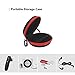 Earbud Case JCBritw Hard Earphone Case Headphone Carrying Storage with Carabiner, Red