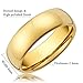 King Will Glory Men's 4mm 6mm 8mm Tungsten Carbide Ring 24k Gold Plated Domed Polished Finish Wedding Band