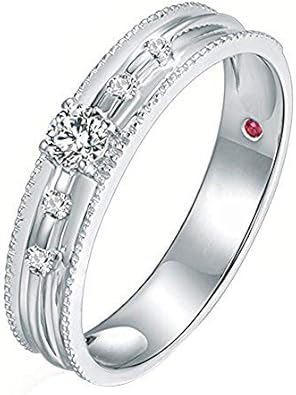 Amazon Co Jp 18k ホワイトゴールド ナチュラルブリリアントダイヤモンド 婚約結婚指輪 インナーセットシリーズ ジュエリー