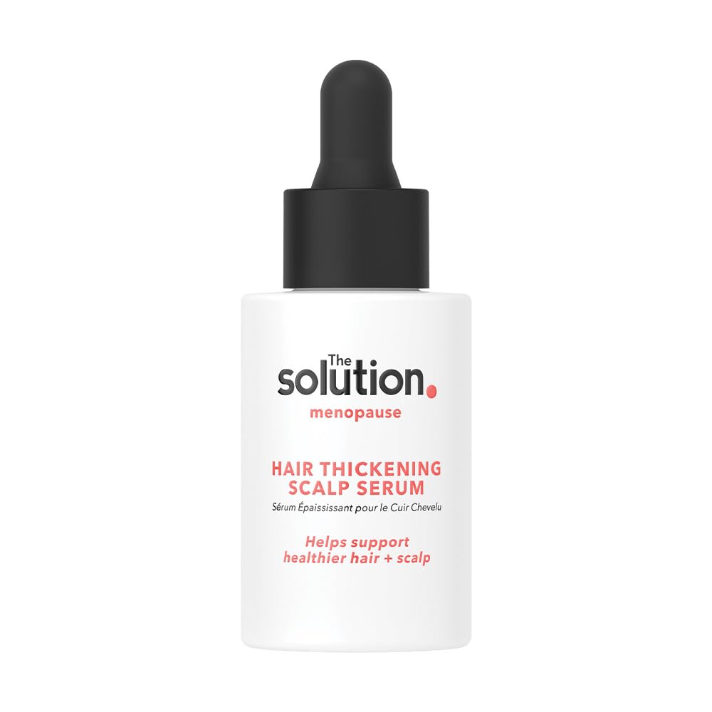 The Solution Menopause Hair Thickening Scalp Serum (30ml). Healthy Scalp Hair Growth Serum for Women, Cruelty Free Hair Growth Products, Hair Thickening Products for Women