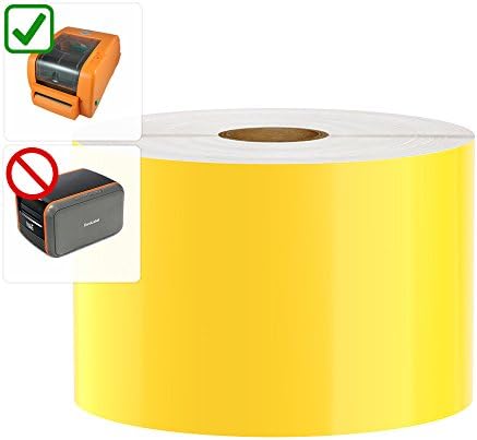 DuraLabel PRO Compatible Premium Vinyl Tape, Yellow, 3" x 150'