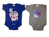 New York Rangers NHL Newborn Baby Creeper Home and Away Set USA Printed (0-6 Months)
