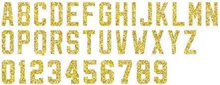 2-Inch Tall TML Glitter, Hologram, Glow in Dark, Reflective, Matte PU, Metallic Vinyl Iron-on Transfer Letters Numbers for Custom Shirts and Clothing,26 Letters and 10 Digits (Hologram)