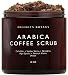 Brooklyn Botany Arabica Coffee Body & Face Scrub -100% Natural - with Coconut and Shea Butter - Best Anti Cellulite and Stretch Mark Treatment, Spider Vein Therapy for Varicose Veins & Eczema - 10 oz
