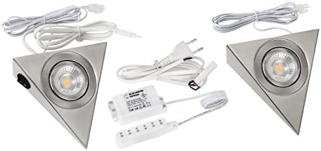 Set of 1 LED COB Under-Unit Down Light Surface Mounted Light Kitchen Light Triangular Spotlight 1.8 Watt Modern 2 Leuchten [Energy Class A+]