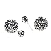 Fashion Jewelry Set of 6 Pairs stainless steel post pin Double Sided Bling Crystal Balls Studs Tribal Earrings 151231150259 (Nickel Free)