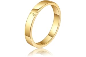 WFYOU 18K Gold Filled Initial Rings for Women Girls that Don't Tarnish Dainty Gold Initial Ring Alphabet Letter Rings Wedding Bands Stackable Thin Thumb Pinky Finger Rings Gold Jewelry Gifts for Women