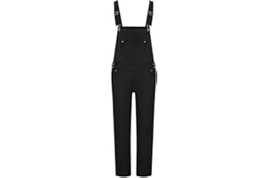 Bib Overalls for Men Denim Fashion Jean Jumpsuit Stretchy Casual Regular Fit Work Pants with Pockets