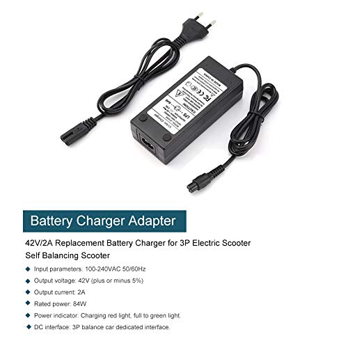 Alomejor Scooter Power Adapter Ladegerät 42 V 2A EU Stecker Elektro E Bike Scooter Ladegerät für Elektronische Roller… – Bild 3