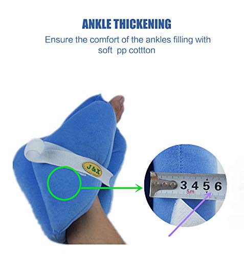 BIHIKI Foot Pillows for Pressure Sores,Heel Protection for Soreness and Healing,Heel Cushions Blue,One Size (2) - Thumbnail 4