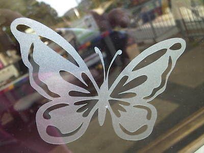Window Stickers Butterfly Etch Effect Frosted Vinyl (3 Stickers)