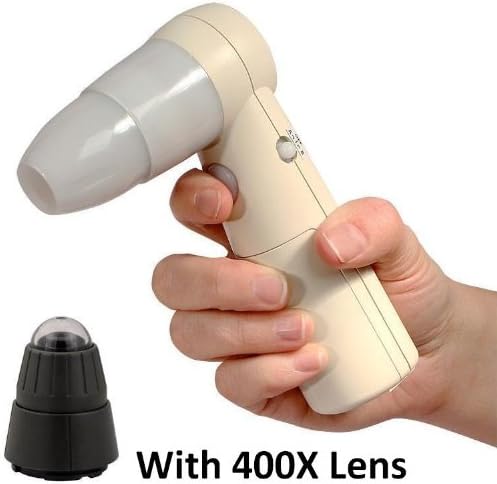 ProScope Mobile Wi-Fi Wireless Handheld HR Digital Microscope for iPad, iPhone &amp; iPod touch with 400X Lens - Designed for Law Enforcement CSI Crime Scene Investigating, Field, Science Education Classroom, Lab or Patient exam - View live video and capture stills