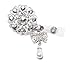 Qinsuee Handmade Bling Rhinestones Retractable Badge Reel, Name Badge Holder with Alligator Swivel ID Badge Clip