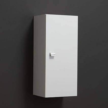 Meuble Suspendu Pour Salle De Bain Avec Porte Grise Perle 31