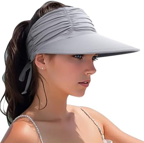 Womens Sun Visor Hat Wide Brim Summer Sun Hats UPF 50+ UV  display picture 1