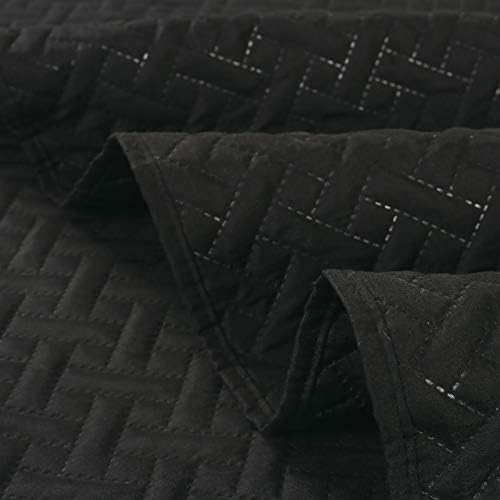 Black 100% cotton bedspread with light weight, ideal for all seasons, priced at $39.99.