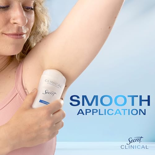 SECRET CLINICAL STRENGTH ANTIPERSPIRANT DEODORANT FOR WOMEN, FREE & SENSITIVE, 100HR SWEAT & ODOR PROTECTION, 3X STRESS PROTECTION WITH HYALURONIC ACID, INVISIBLE SOLID, UNSCENTED, 1.6 OZ (PACK OF 3)