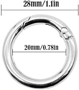 ZoZoMaiy 30x 28mm Silver Zinc Alloy Spring Snap Clip Hooks Backpack Craft view 7